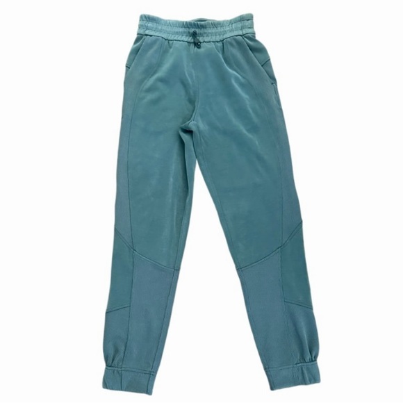 Lululemon Brushed Softstreme Ribbed High-Rise Jogger Pant, Green Jasper, Size 0 - Picture 7 of 13